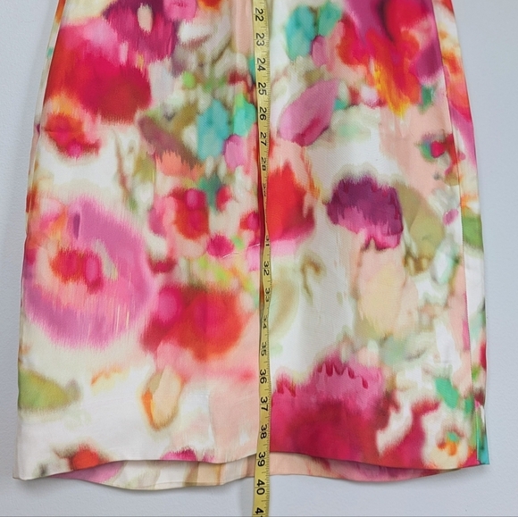 Kate Spade Giverny Bowden Sleeveless Floral Sheath Dress Fuchsia Aqua Orange - Picture 11 of 11